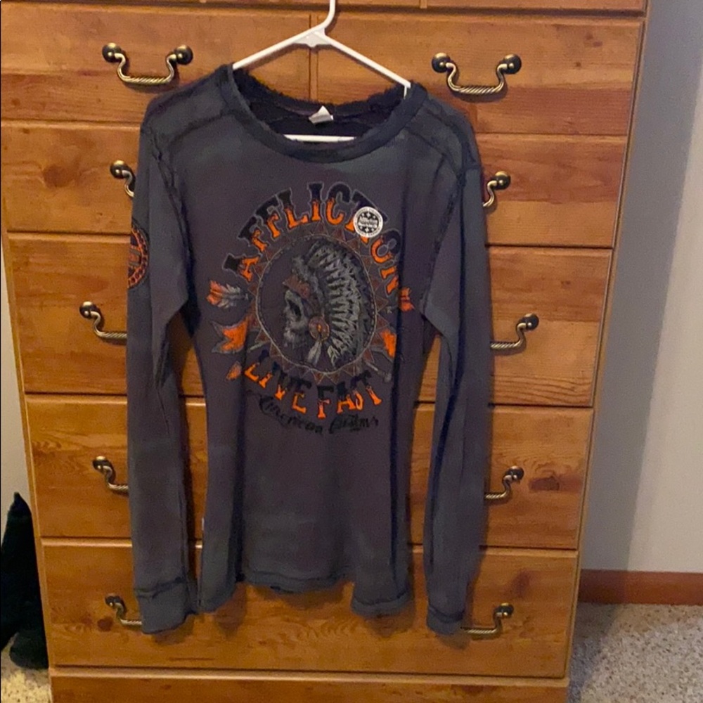 NWT reversible Affliction thermal shirt size XL